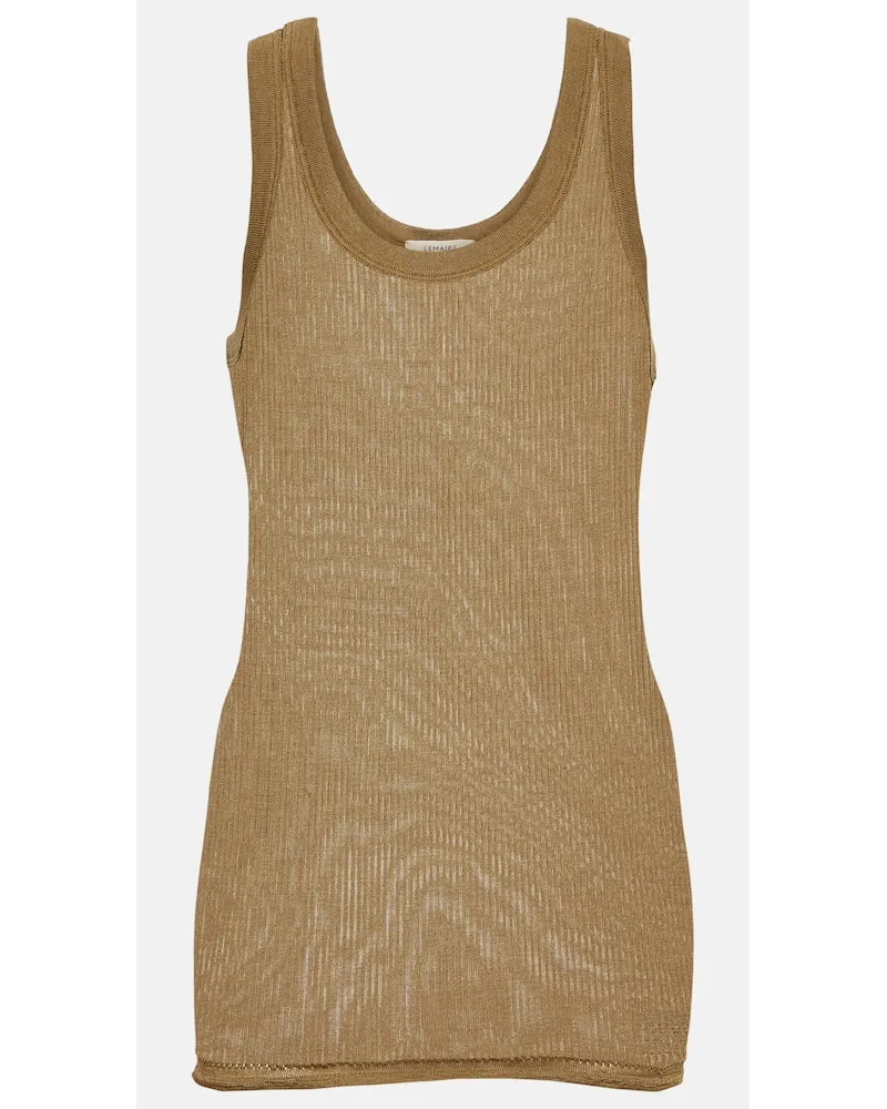 Christophe Lemaire Top aus Seide Braun