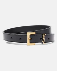 Saint Laurent Guertel Cassandre aus Leder Schwarz