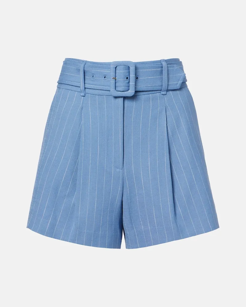 Veronica Beard Shorts Piper aus einem Leinengemisch Blau