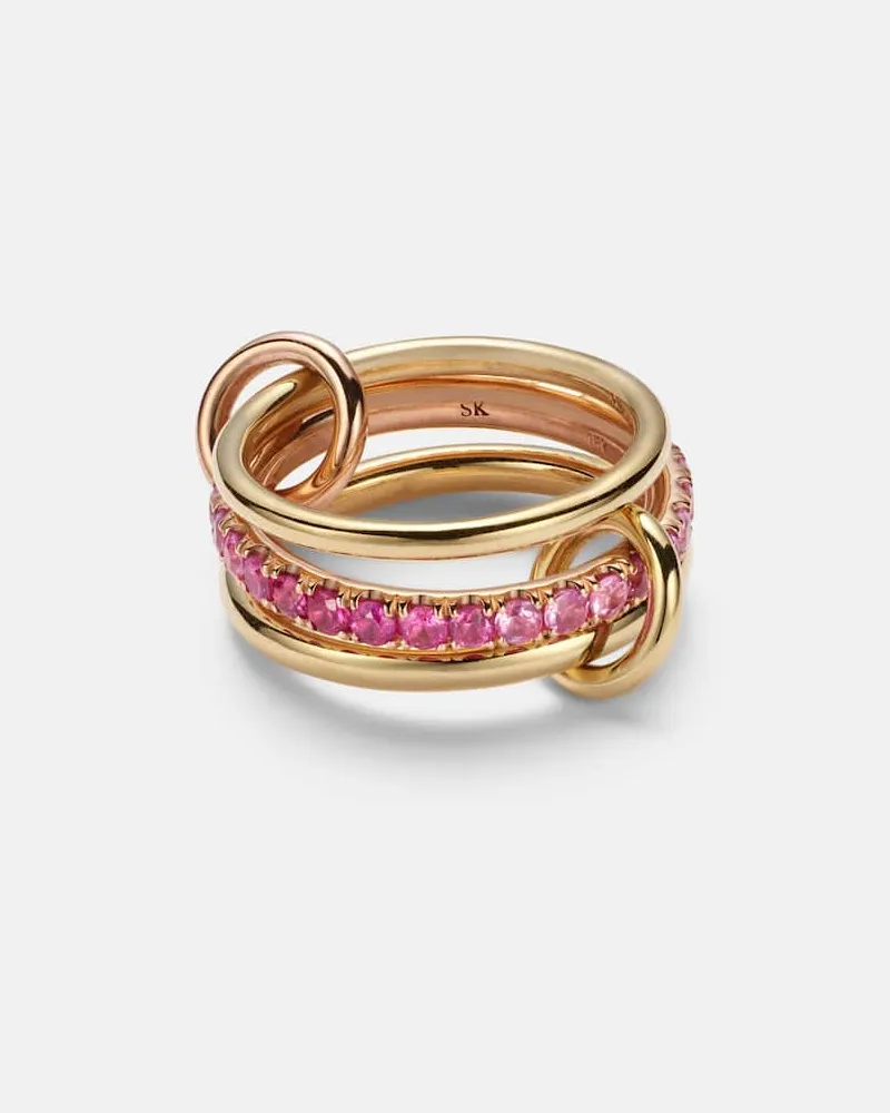 Spinelli Kilcollin Ring Petunia aus 18kt Rosé- und Gelbgold mit Saphiren Gold