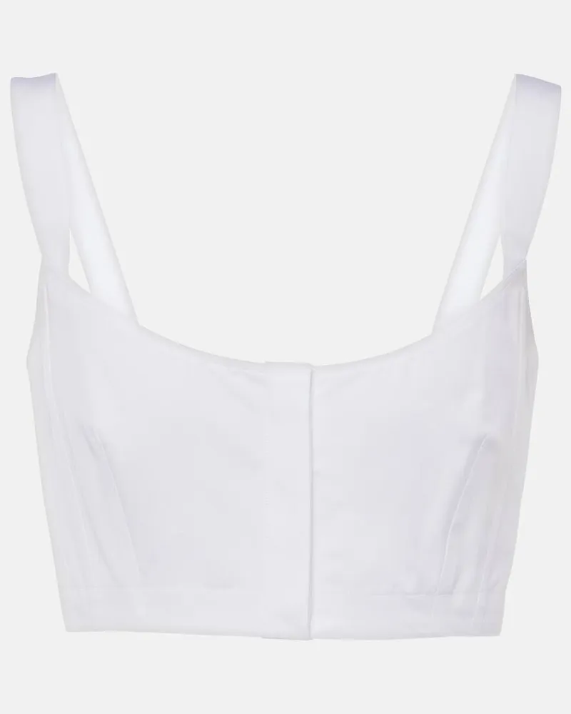 Alaïa Alaïa Cropped-Top aus Baumwolle Weiß