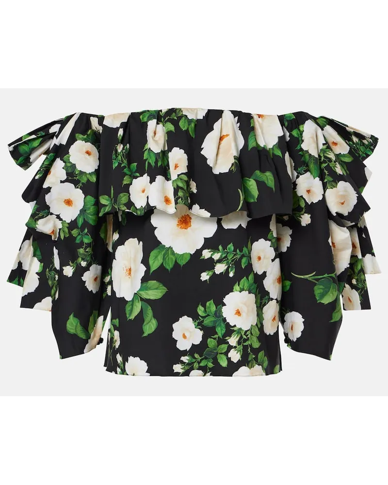 Carolina Herrera New York Off-Shoulder-Top Schwarz