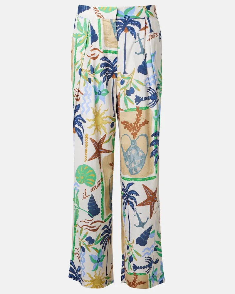 Velvet Weite Hose Trizie aus Baumwolle Multicolor