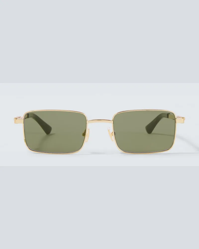 Bottega Veneta Eckige Sonnenbrille Classic Gold