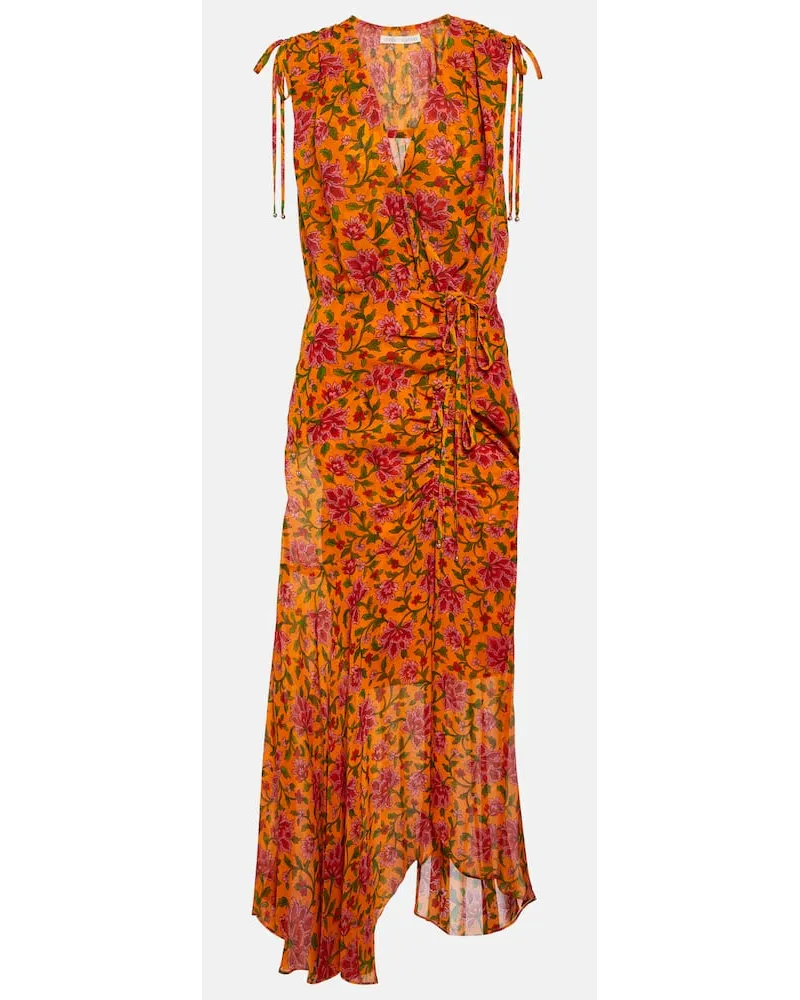 Veronica Beard Midikleid Dovima aus Seide Multicolor