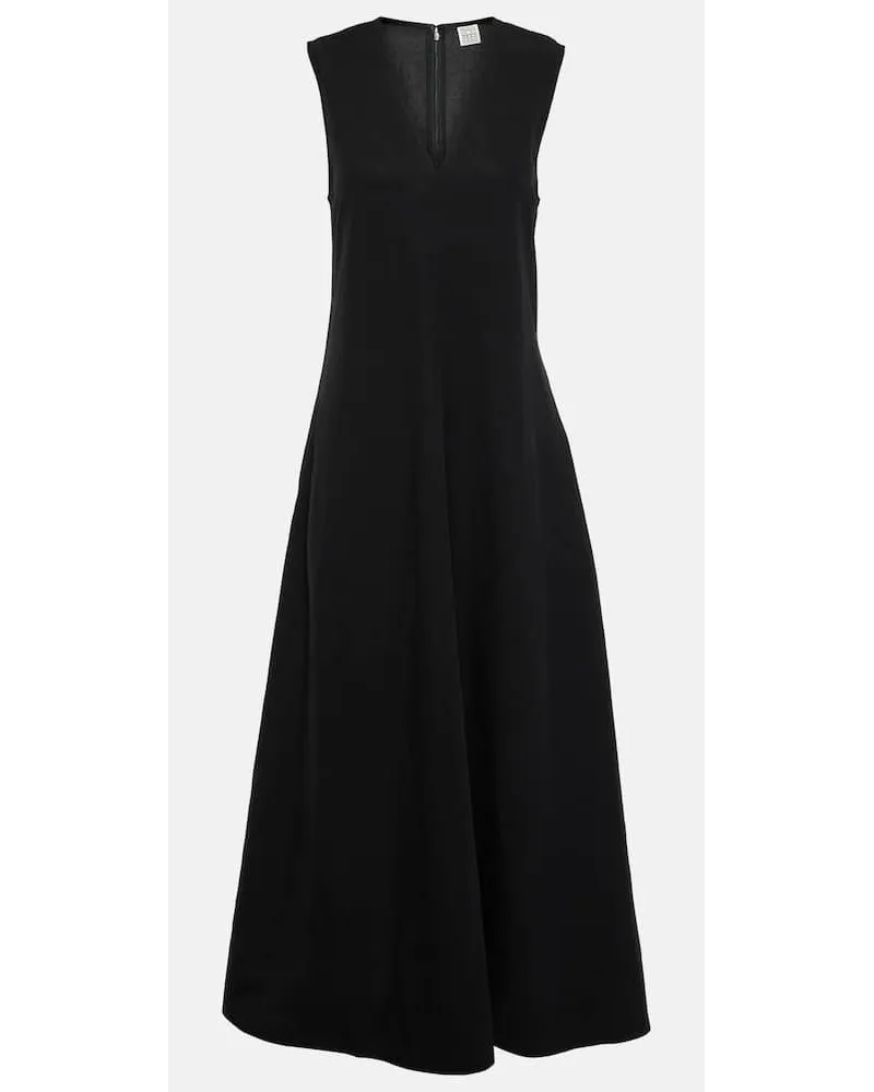 Totême Maxikleid Schwarz