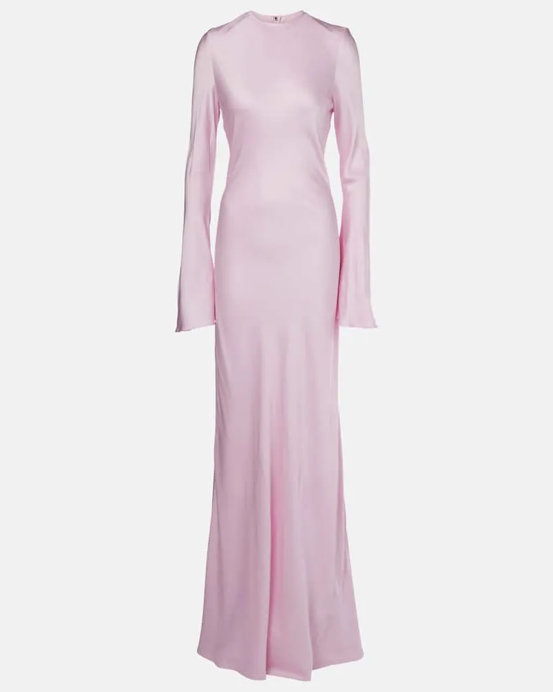 ROTATE Birger Christensen Bridal Robe aus Satin Pink