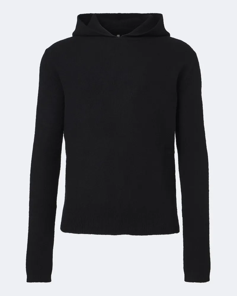 Rick Owens Hoodie aus einem Kaschmirgemisch Schwarz