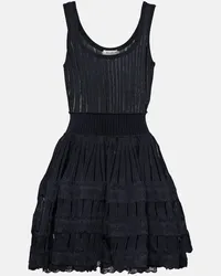 Alaïa Alaia Minikleid aus Rippstrick Blau