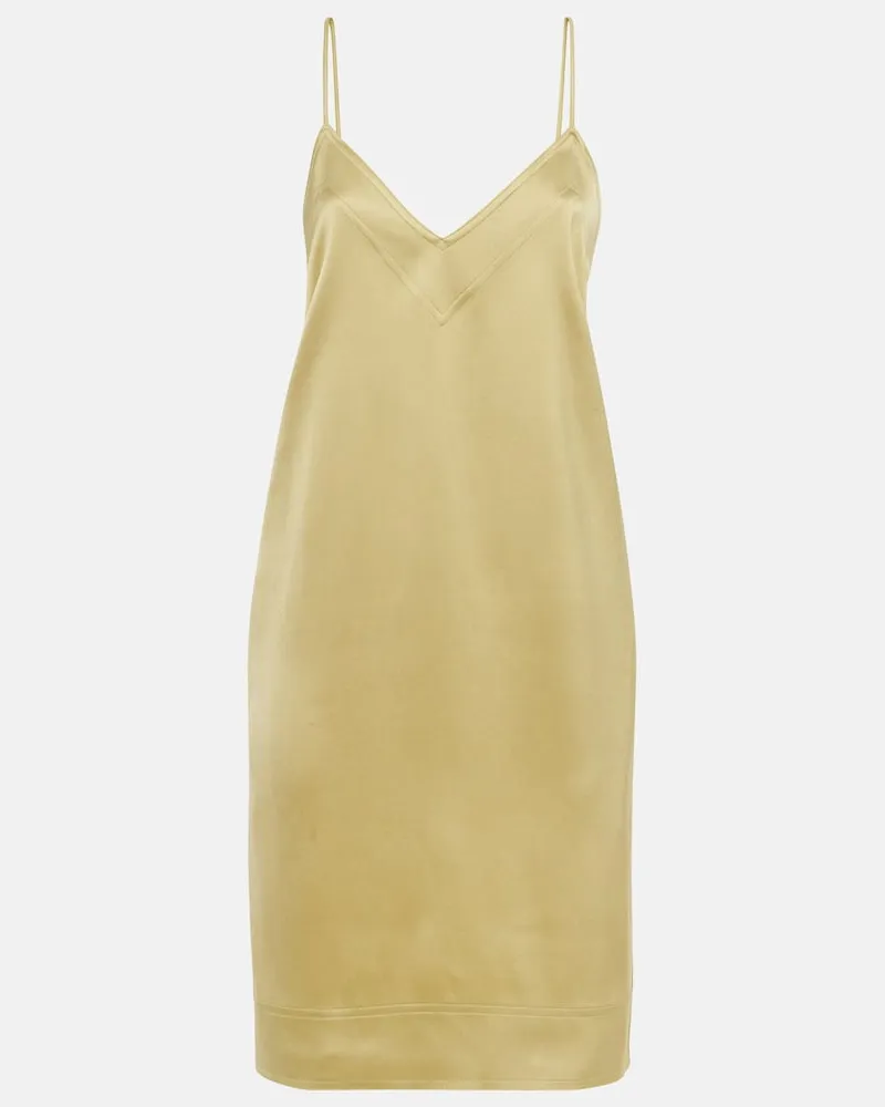 Totême Slipdress aus Satin Grün