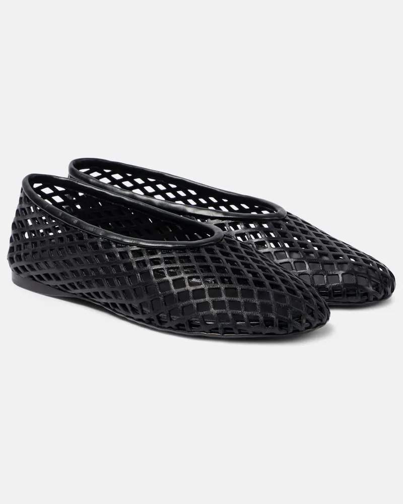 Proenza Schouler Ballerinas Tee Perforated aus Leder Schwarz
