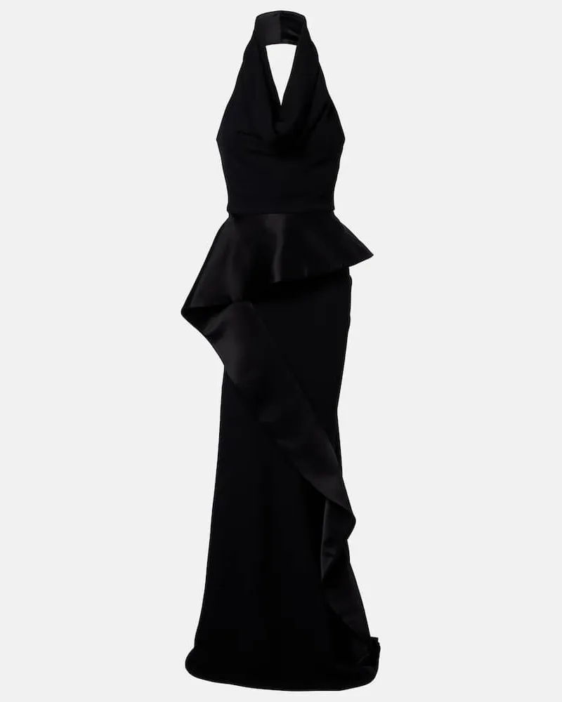 Maticevski Robe Provocateur aus Satin Schwarz