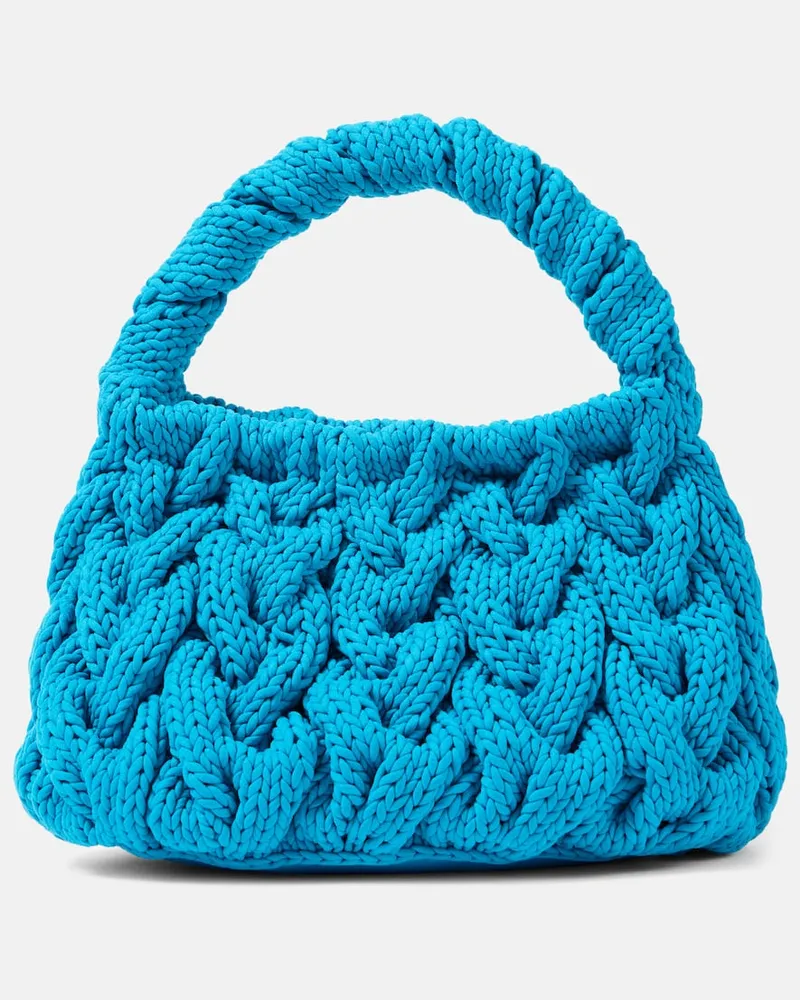 J.W.Anderson Tote aus Strick Blau