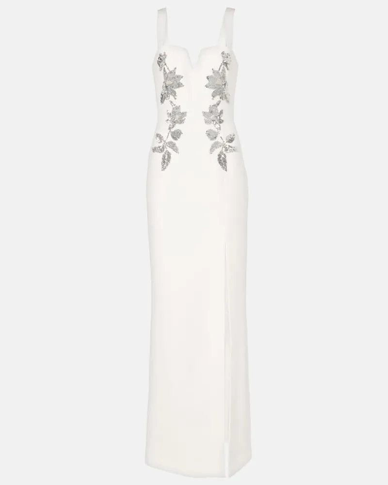 Rebecca Vallance Bridal Verzierte Robe Lucilla Weiß