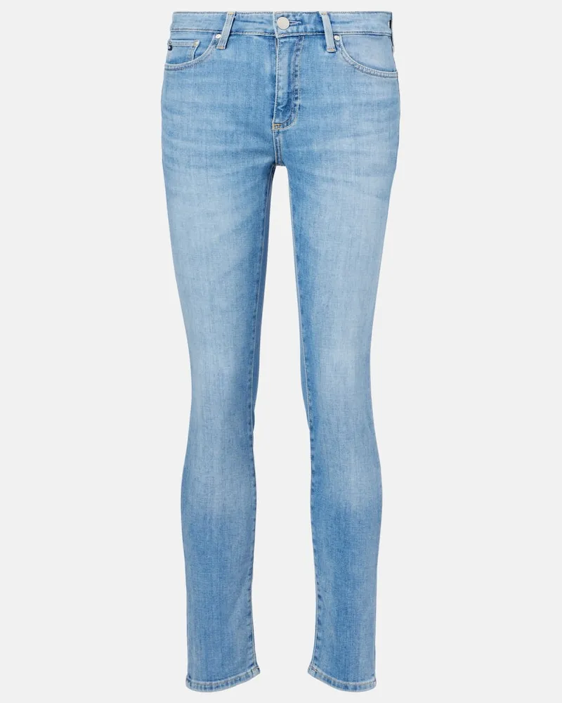 Adriano Goldschmied Mid-Rise Skinny Jeans Prima Ankle Blau
