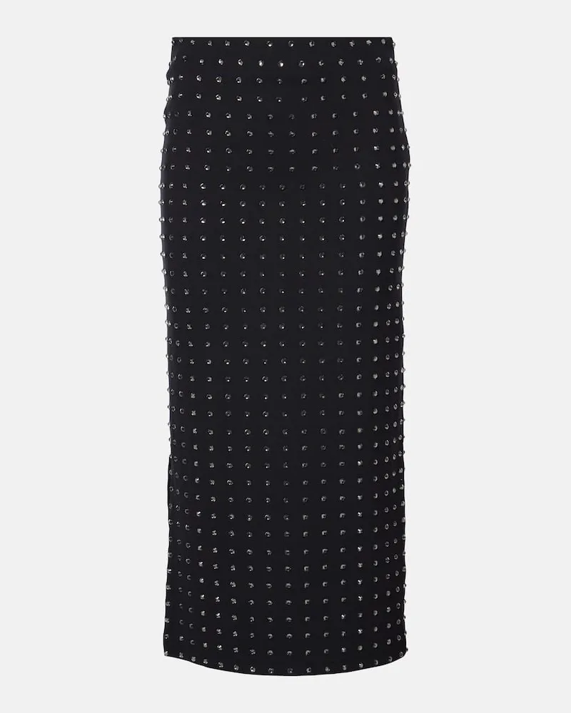 SPORTMAX Midirock Nome mit Kristallen Schwarz