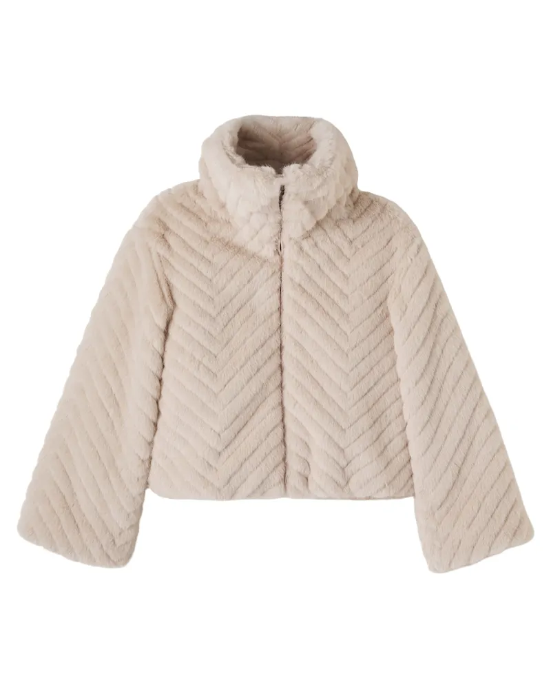 Moncler Jacke Eira aus Teddyfleece Beige