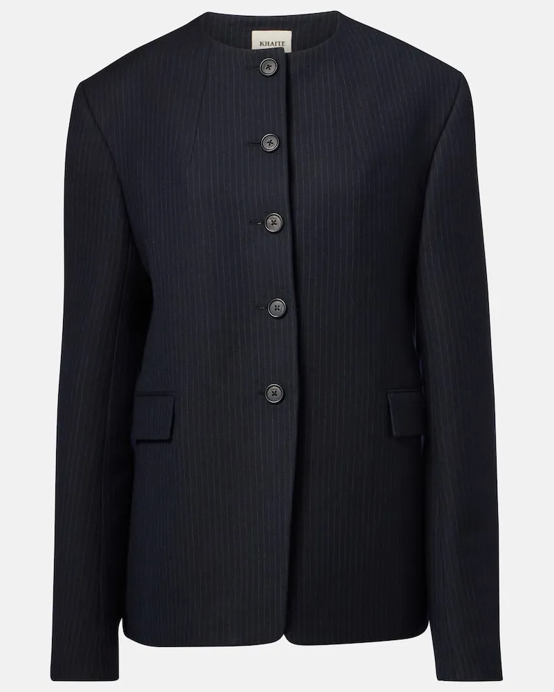 KHAITE Jacke Jameson aus einem Wollgemisch Blau