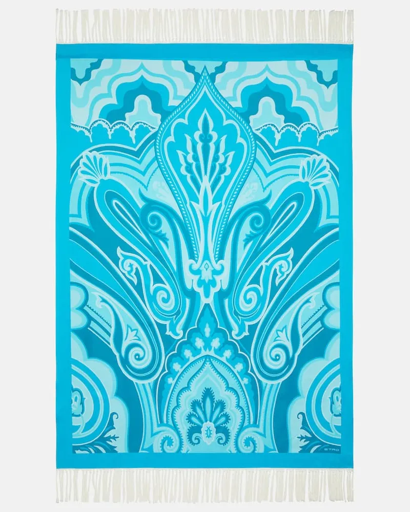 Etro Decke aus Baumwolle Blau