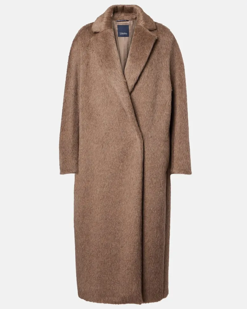 Max Mara Mantel Giorgia aus Alpakawolle, Wolle und Kaschmir Braun