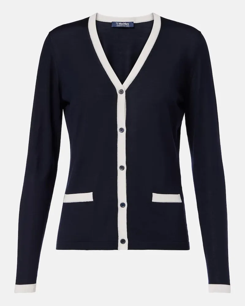 Max Mara Cardigan Kenia aus Schurwolle Blau