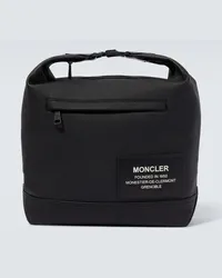 Moncler Tote mit Leder Schwarz