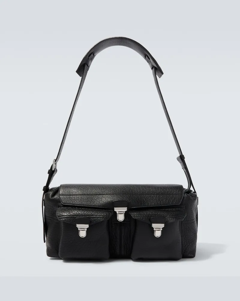 Christophe Lemaire Schultertasche Soft Gear aus Leder Schwarz