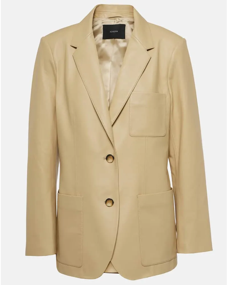 Joseph Blazer Jacques aus Leder Beige