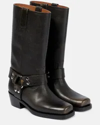 Paris Texas Stiefel Roxy aus Leder Schwarz