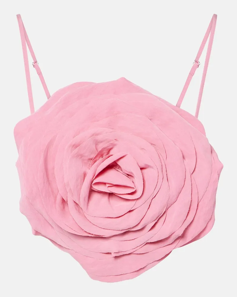 Blumarine Cropped-Top aus Gabardine Pink
