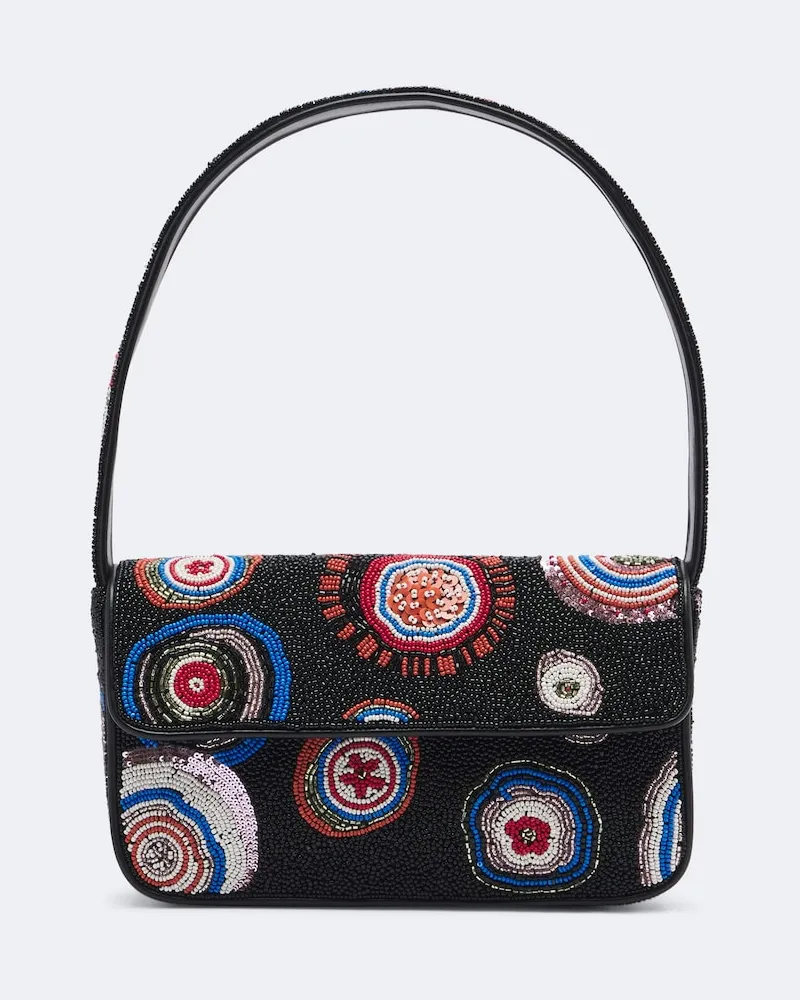 STAUD Schultertasche Tommy Small mit Zierperlen Multicolor