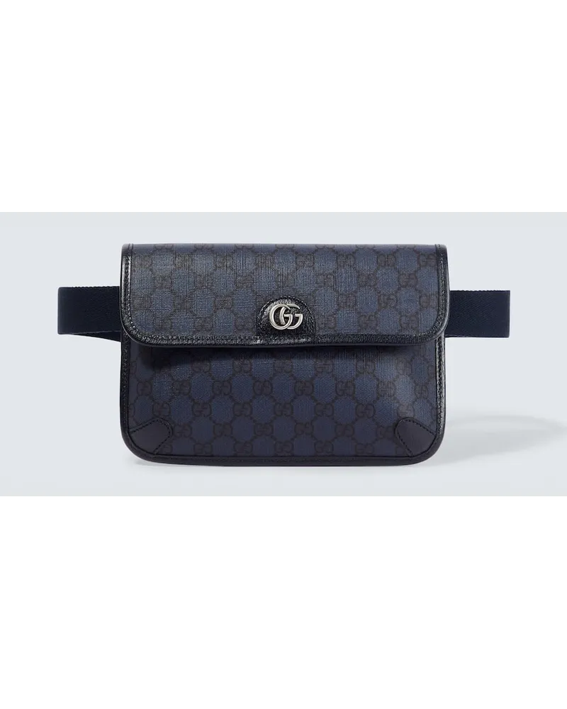 Gucci Guerteltasche Ophidia GG Small aus Canvas Blau