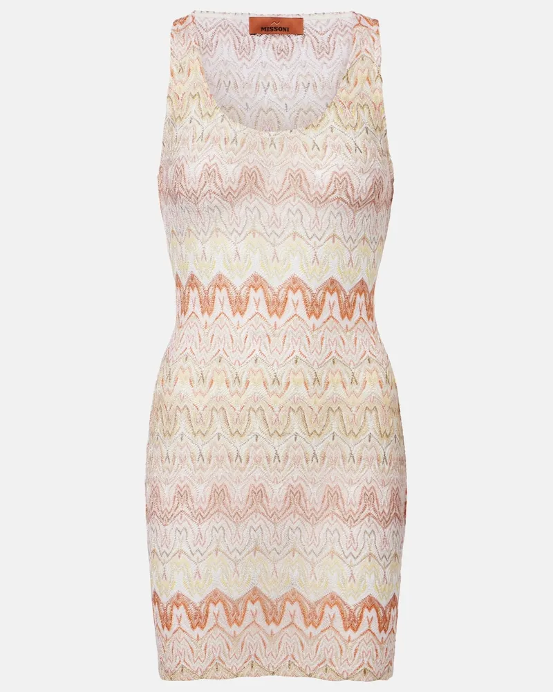 Missoni Minikleid aus Häkelstrick Multicolor