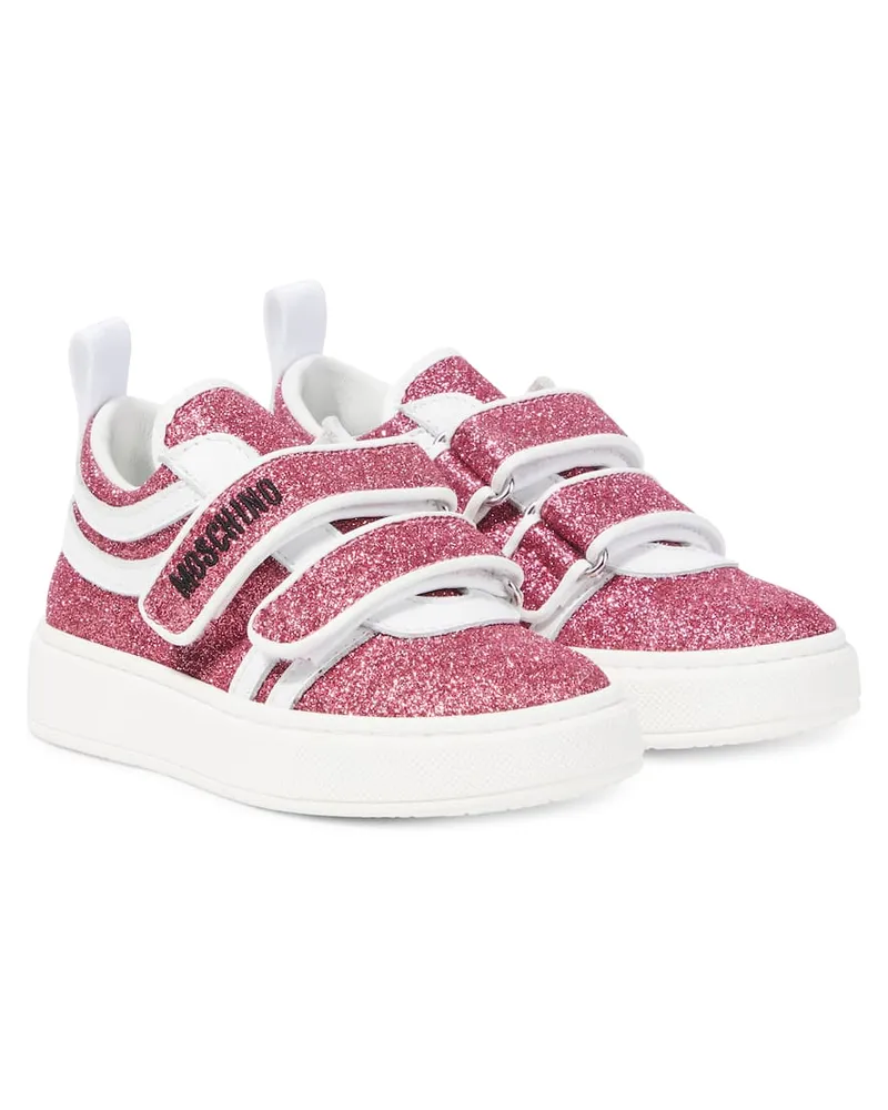 Moschino Sneakers mit Glitter Rosa