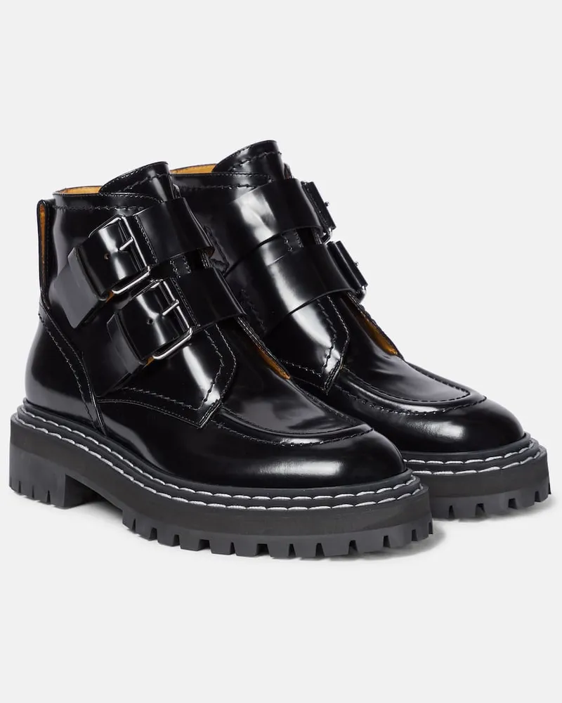 Proenza Schouler Ankle Boots aus Leder Schwarz