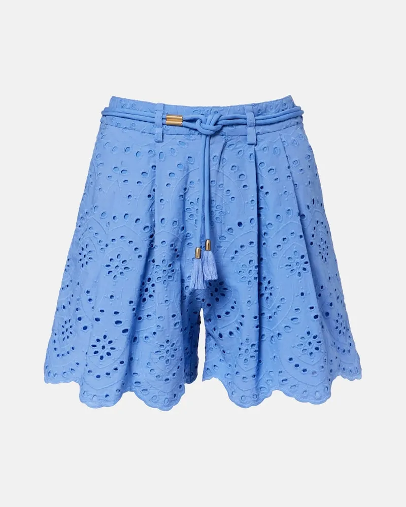 Poupette St Barth Shorts aus Baumwolle Blau