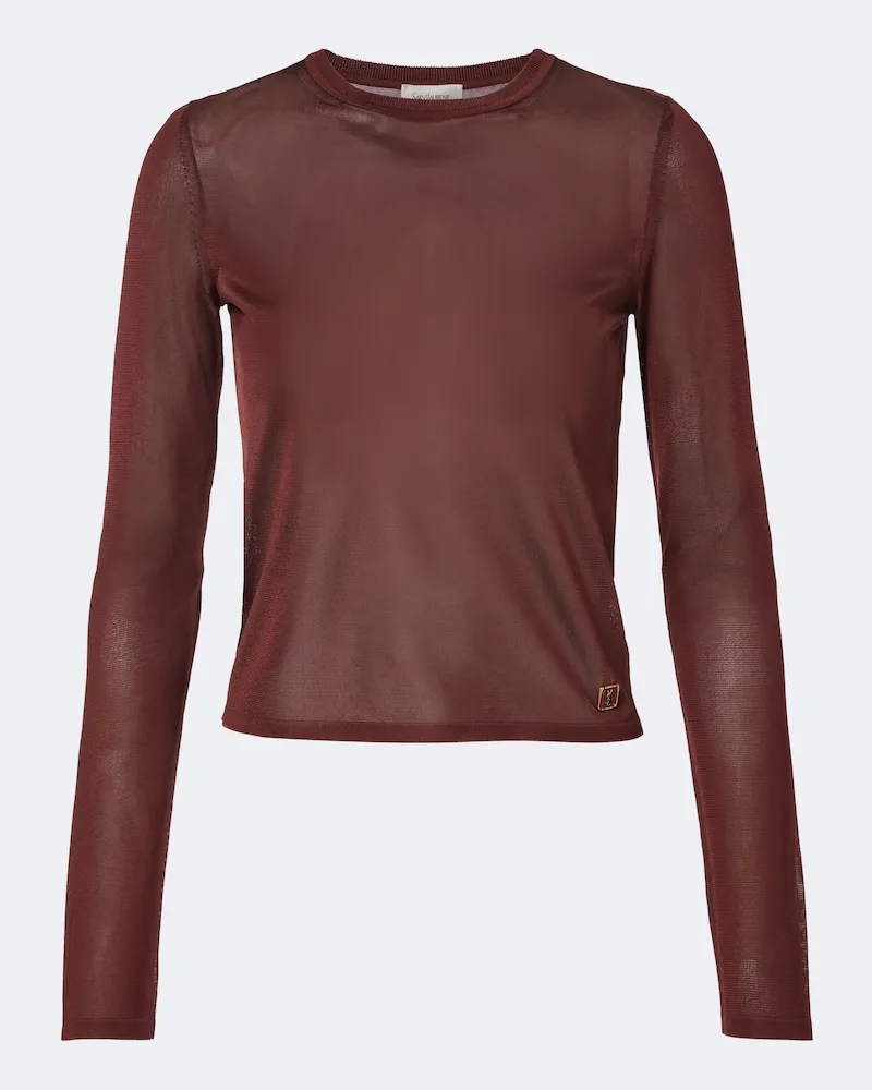 Saint Laurent Pullover Cassandre Braun