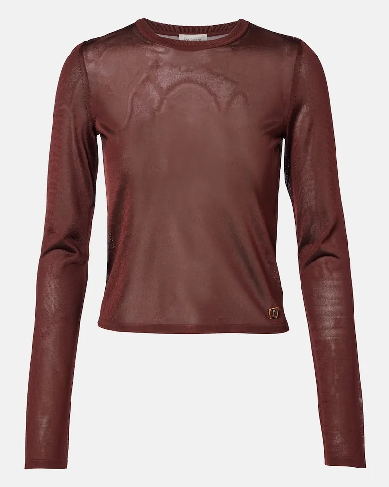 Saint Laurent Pullover Cassandre Braun