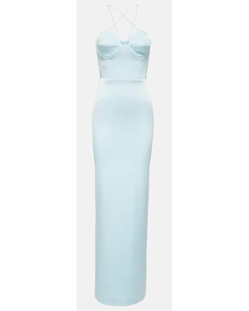 Alex Perry Robe Conley aus Crepe Blau