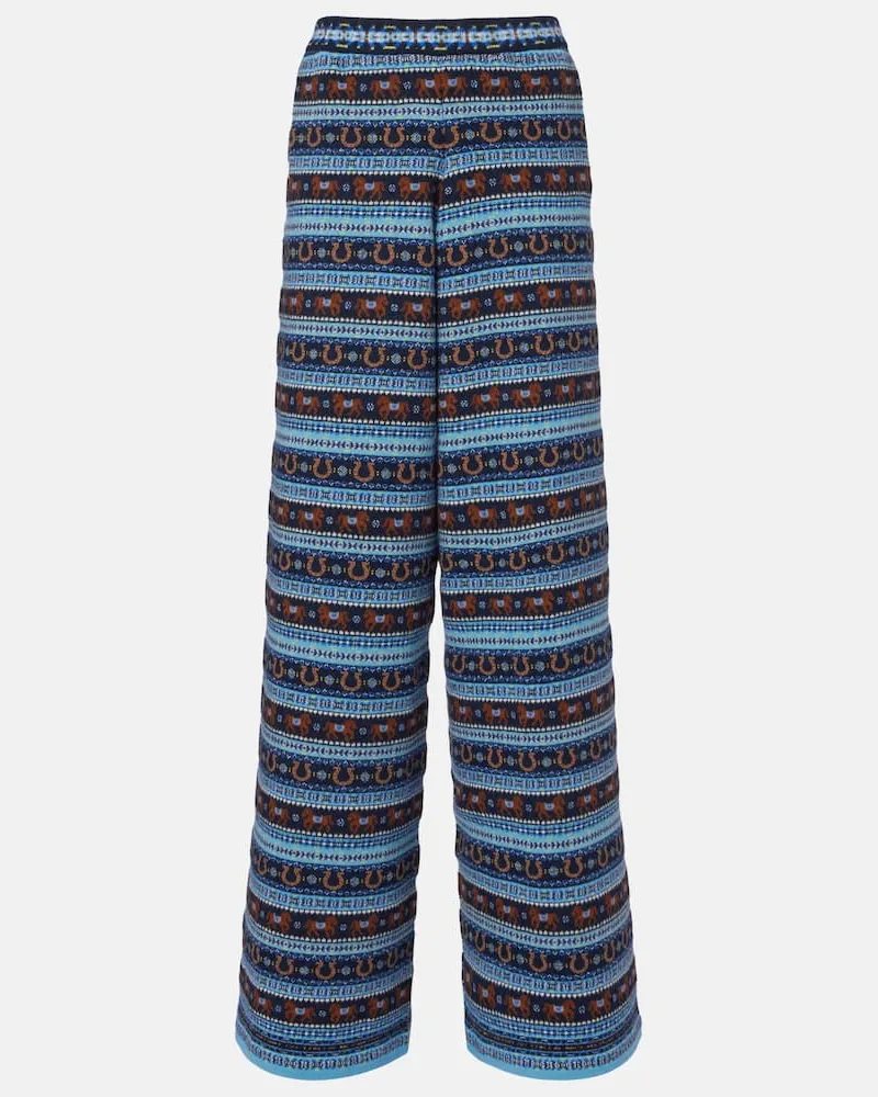 Stella McCartney Gerade Hose aus Schurwolle Multicolor