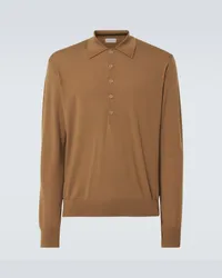 Dries van Noten Polopullover aus Wolle Beige