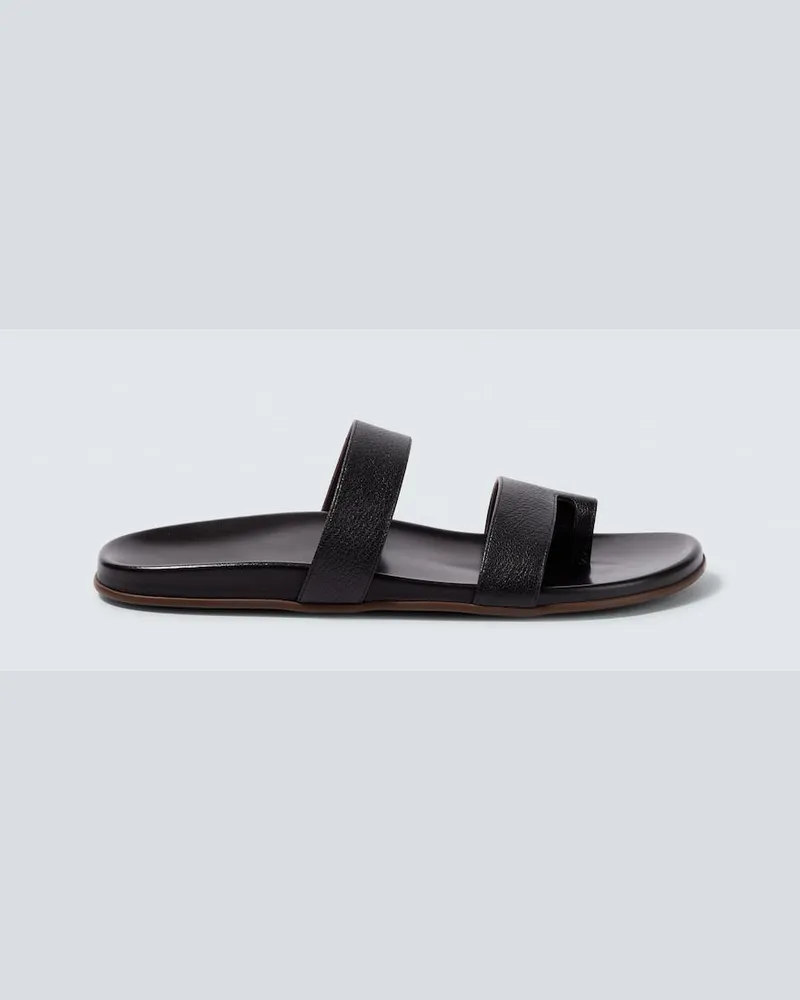 The Row Sandalen Hugh aus Leder Schwarz