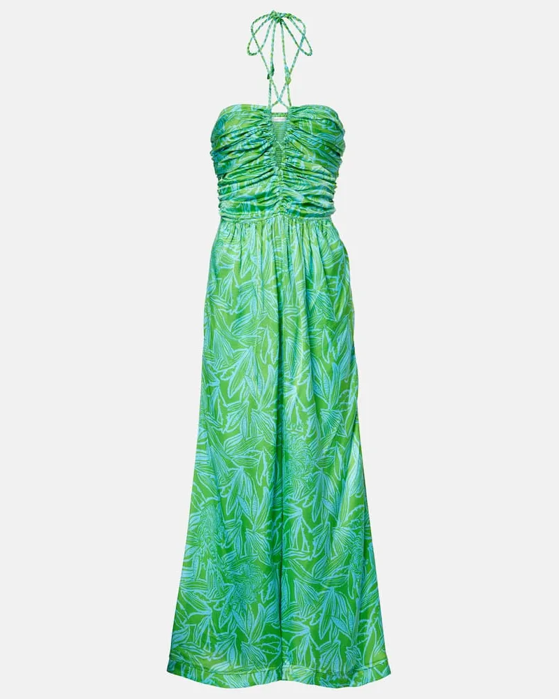 Poupette St Barth Bedruckter Jumpsuit Claudia Blau