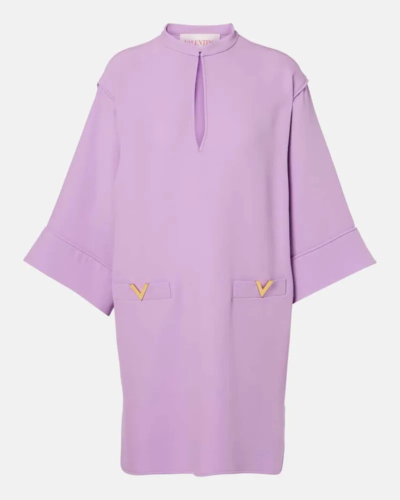 Valentino Garavani Minikleid VGold aus Cady Couture Violett