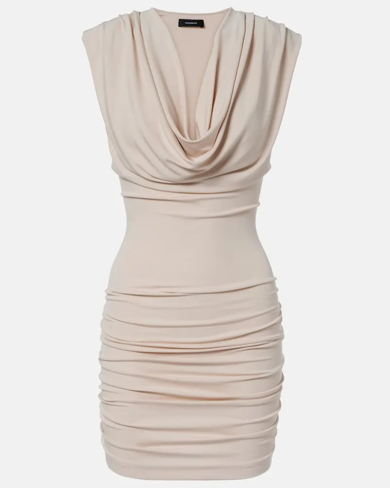 WARDROBE.NYC Minikleid aus Jersey Beige