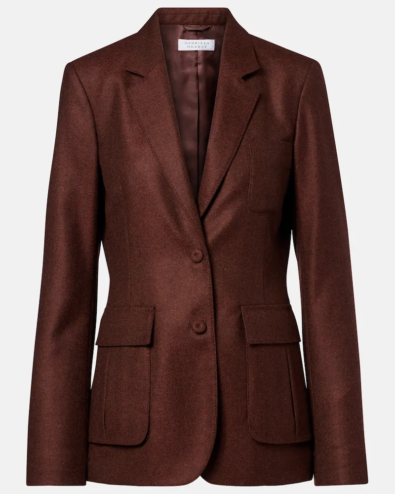Gabriela Hearst Blazer Louisa aus einem Wollgemisch Braun