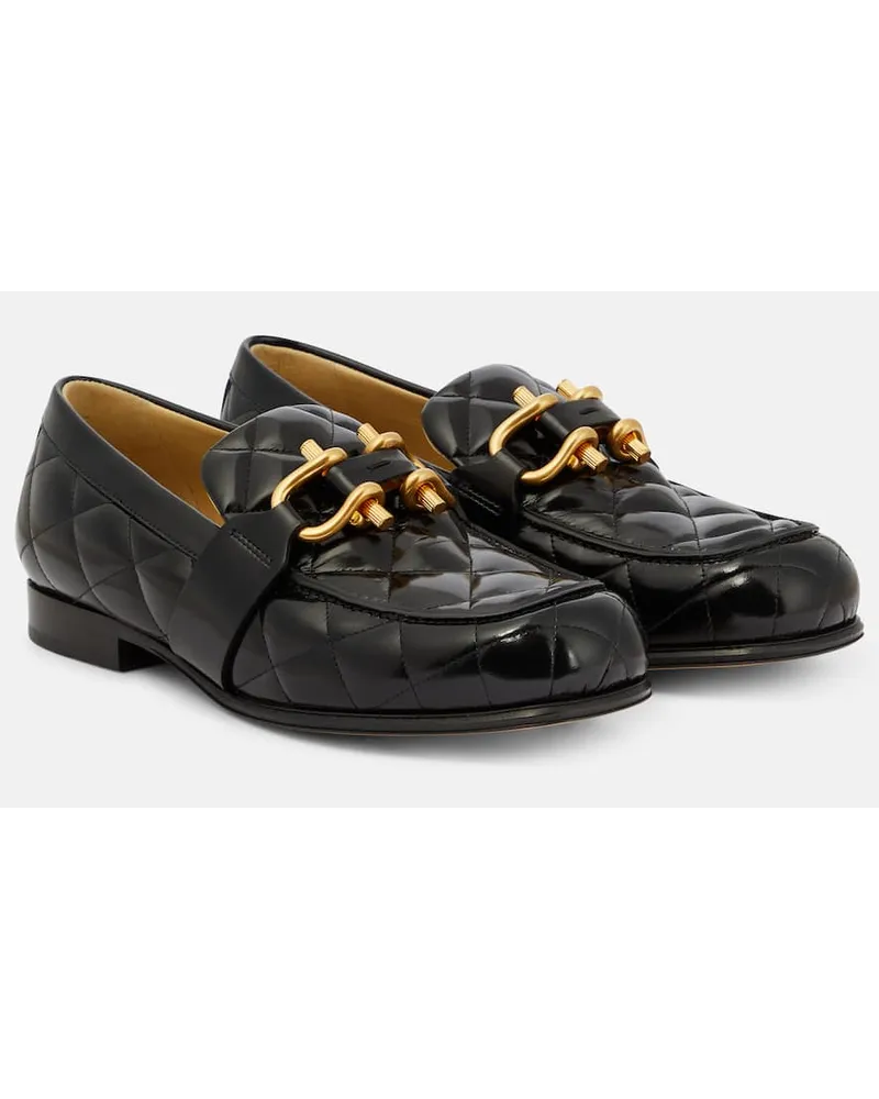 Bottega Veneta Loafers Monsieur aus Leder Schwarz