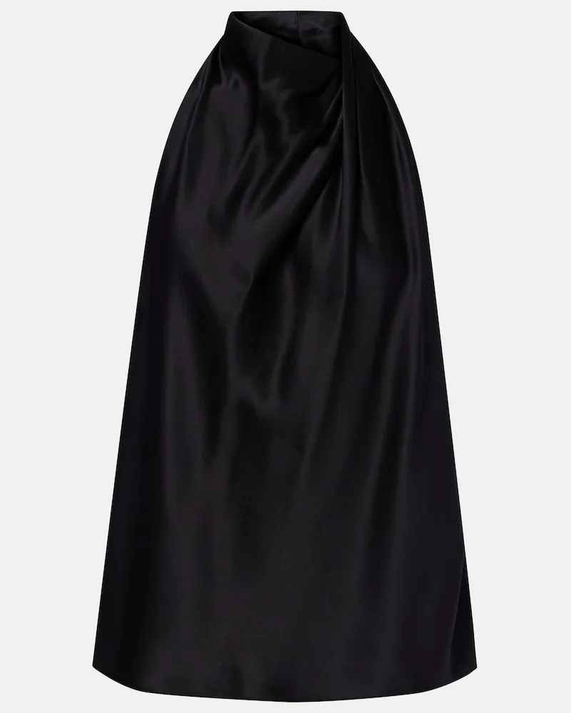 The Sei Top aus Seidensatin Schwarz