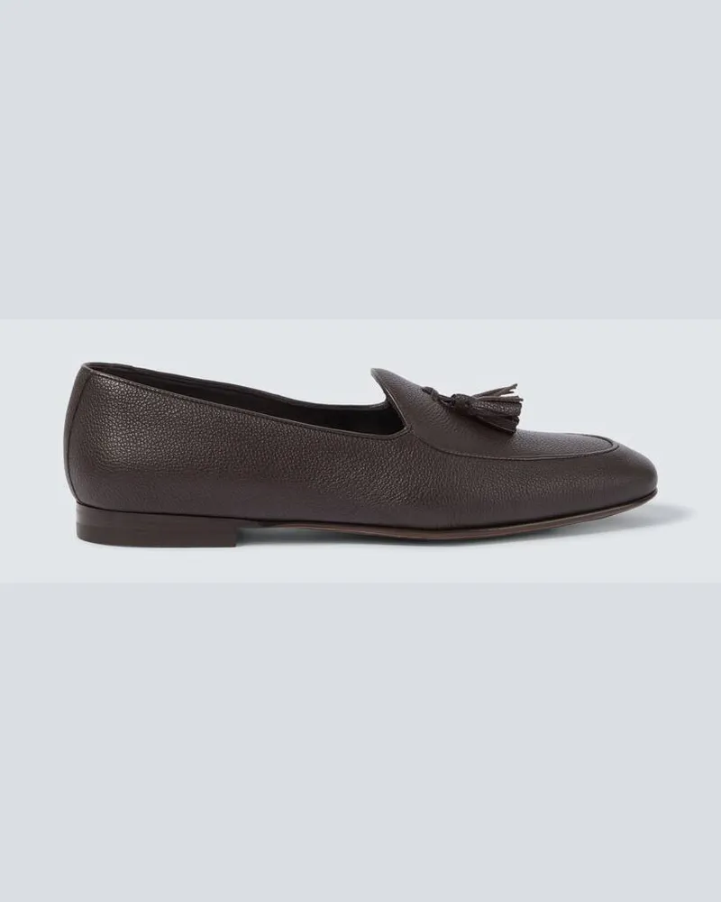 Manolo Blahnik Loafers Lennox aus Leder Braun