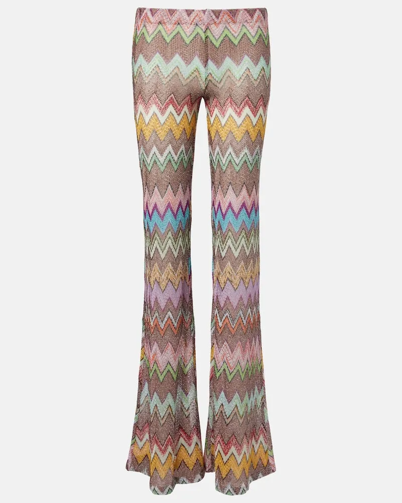 Missoni Weite Hose Zig Zag aus Lamé Multicolor